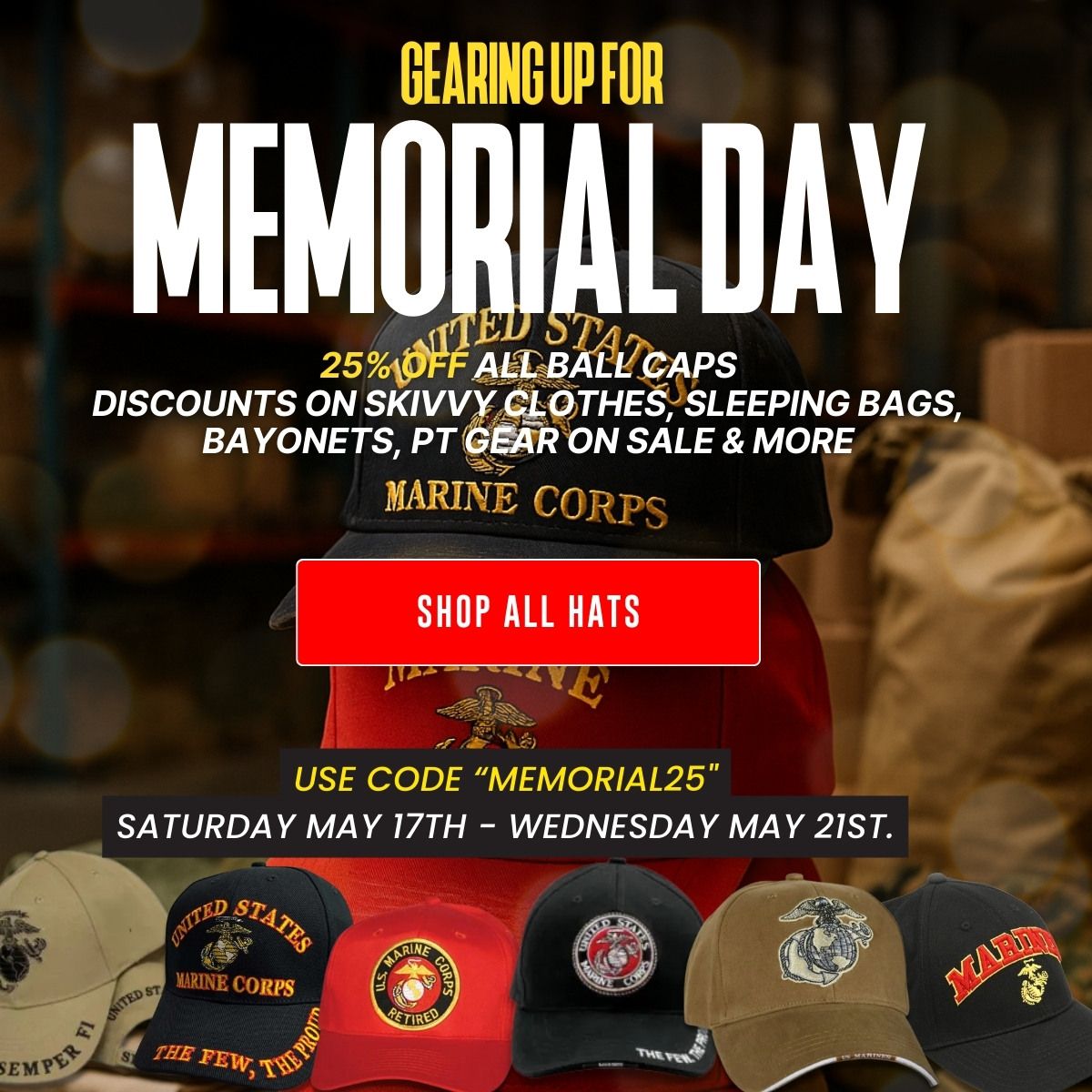Memorial Day Hat Sale