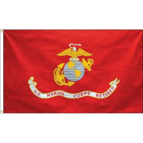 US Marine Corps Retired Red Flag