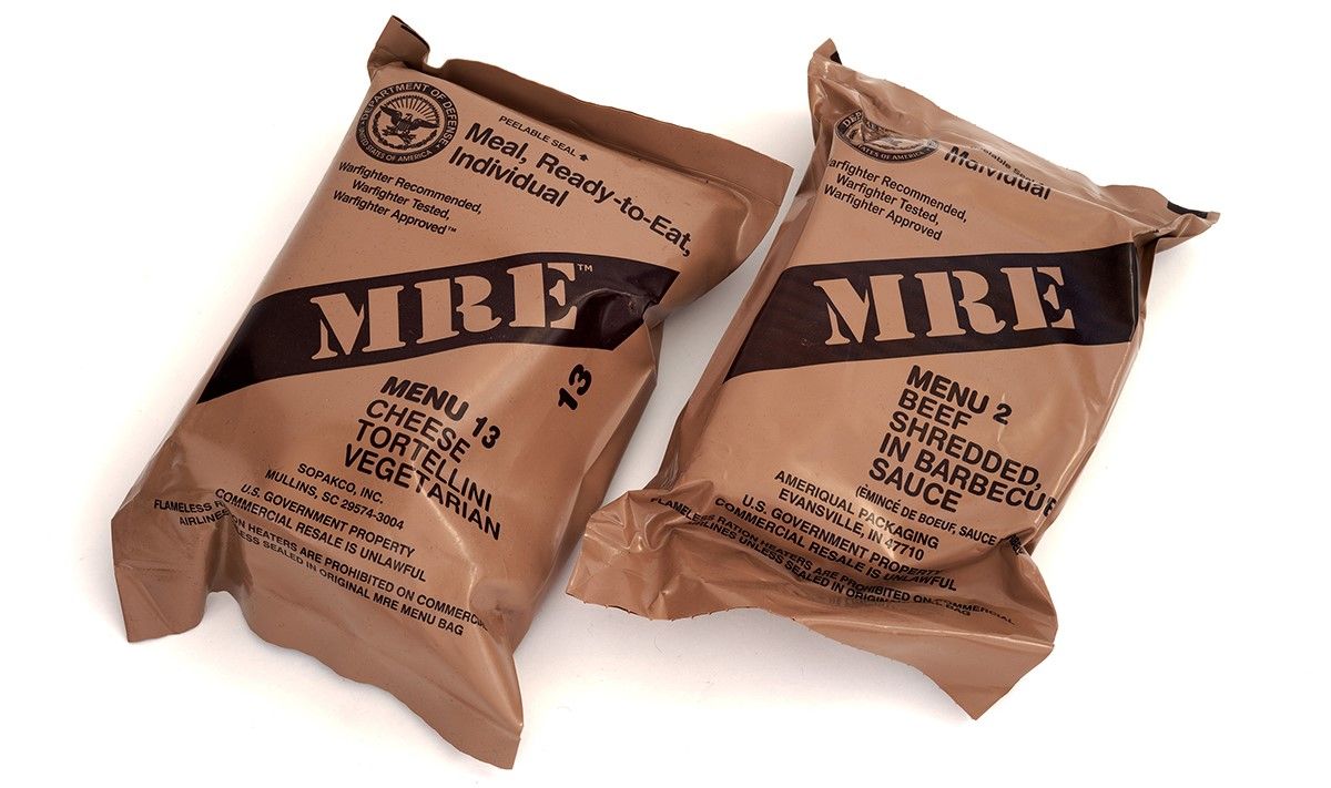 a pair of USMC MREs