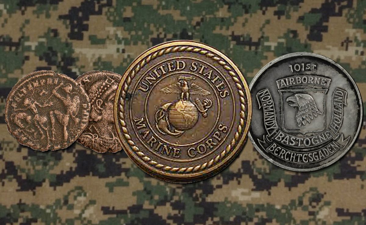 ancient and modern military challenge coins