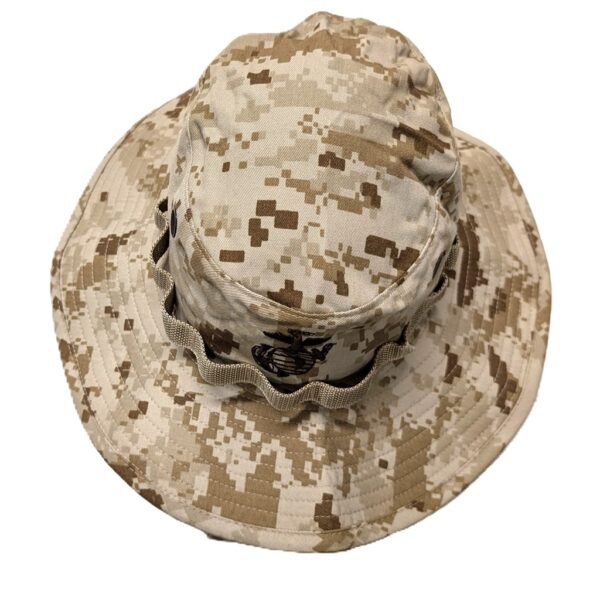 the top of a desert MARPAT boonie cover