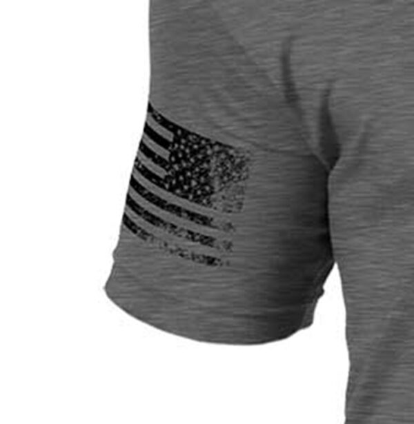 a distressed USA flag sleeve