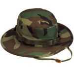 a woodland camouflage sun hat / boonie cover