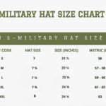 size chart for boonie covers, utility caps, and other military hats