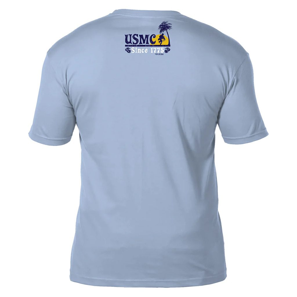 USMC Beach Party Blue T-Shirt - Image 3