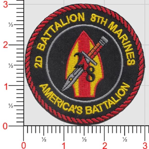 USMC 2nd Bn 8th Marines Shoulder Patch 3 Inch