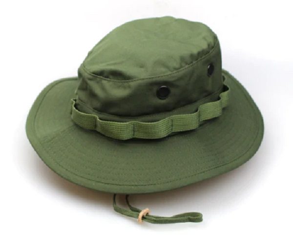 a hot weather olive green sun hat