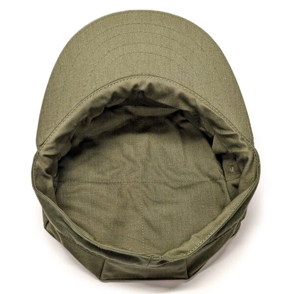 underside of a USMC 2ply OD Sateen Utility Cap