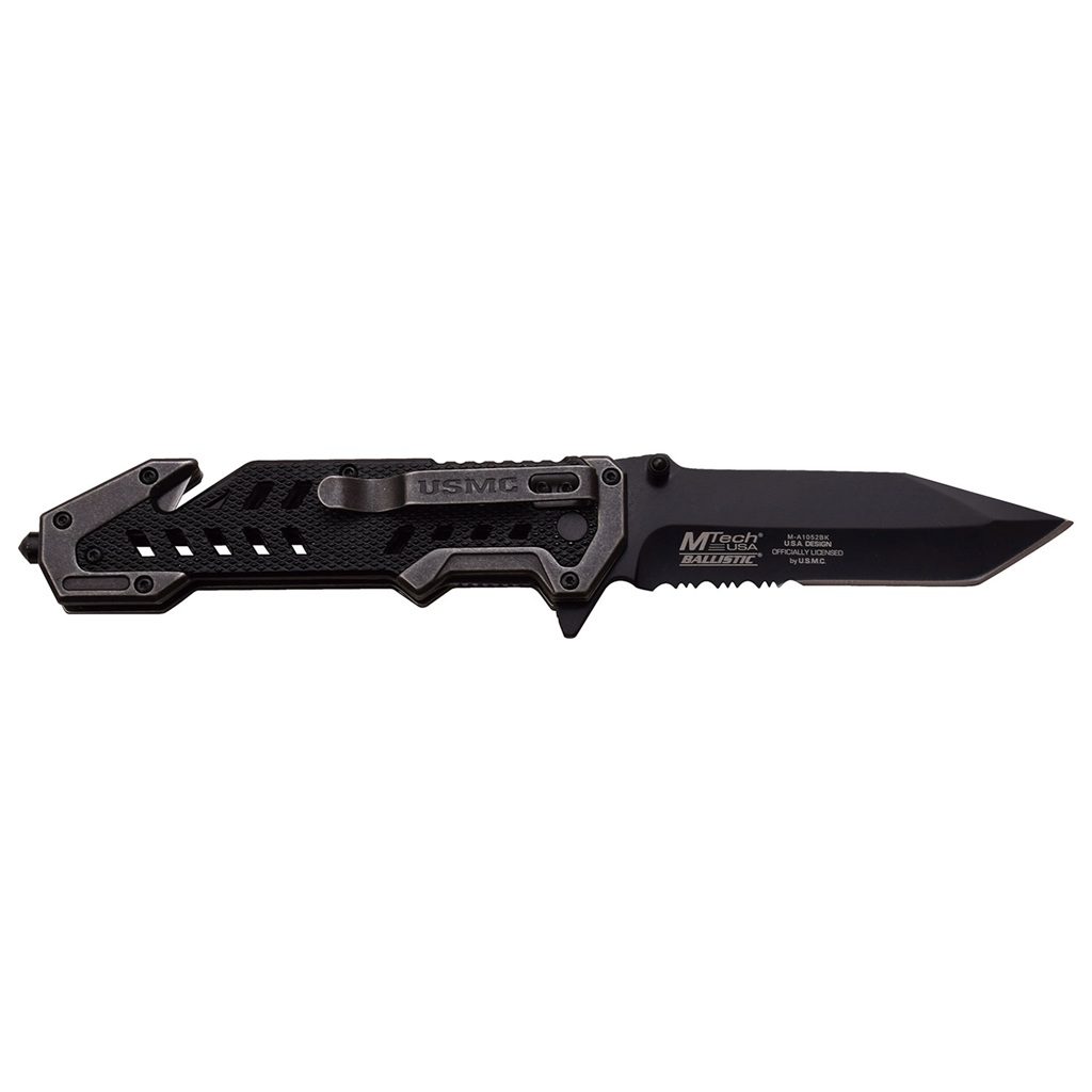 a black US Marine Corps rescue knife