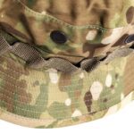 the brim, grommets, and branch loops on a government issue MultiCam USGI boonie cover