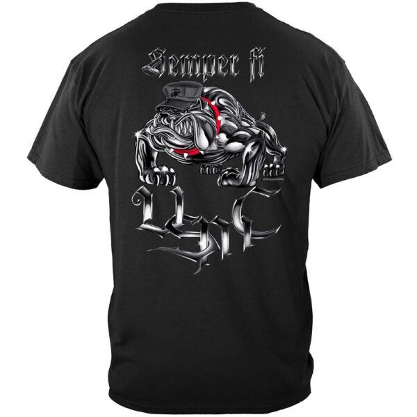 USMC Semper Fi Chrome Dog T-Shirt