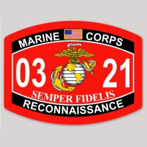 0321 Reconnaissance Marine Corps MOS Decal