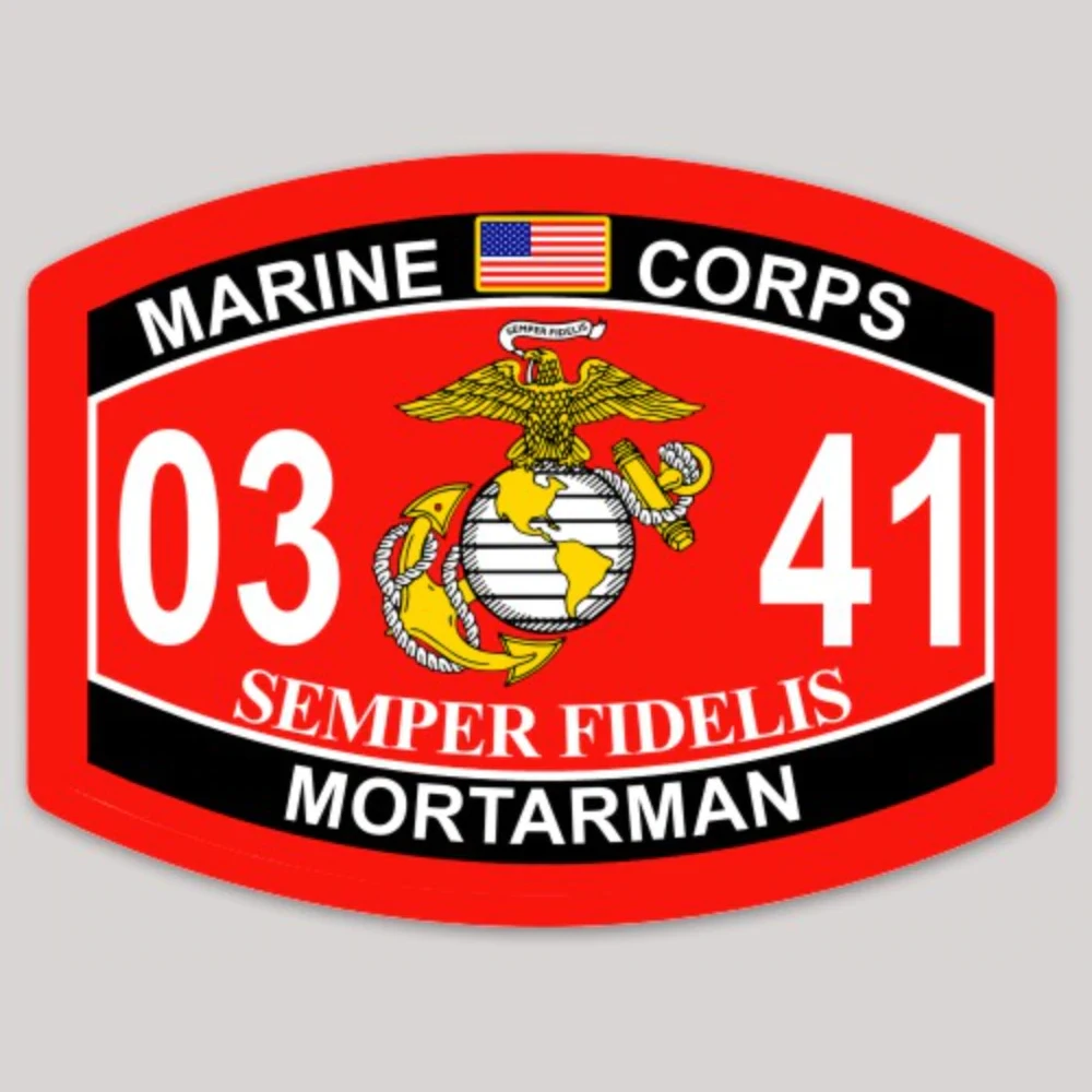0341 Mortarman Marine Corps MOS Decal