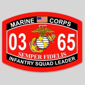 0365 Infantry Squad Leader Marine Corps MOS Decal