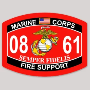 0861 Fire Support Marine Corps MOS Decal