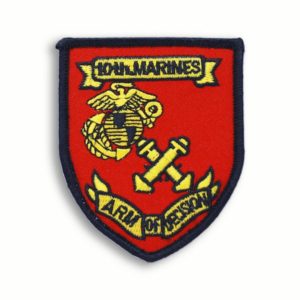 Red and Black 10th Marine Regiment Patch