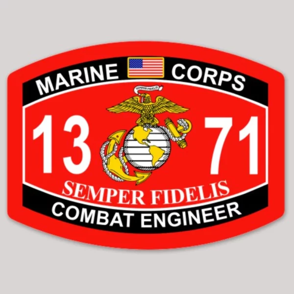 1371 Combat Engineer Marine Corps MOS Decal