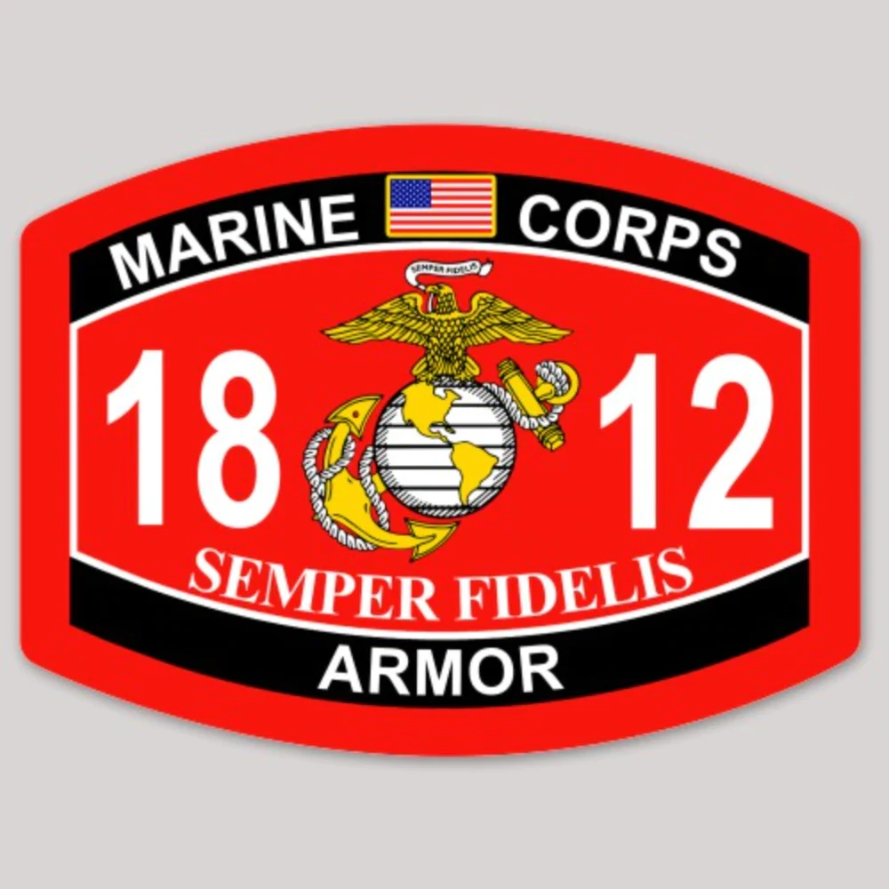 1812 Armor Marine Corps MOS Decal