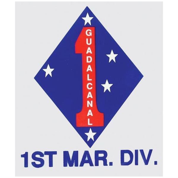 Blue Diamond 1st Marine Division Decal