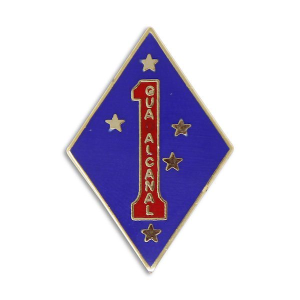 Blue Diamond 1st Marine Division Enamel Pin