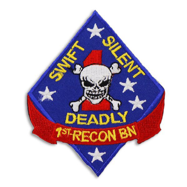 Blue Diamond 1st Recon Battalion Swift Silent Deadly Patch