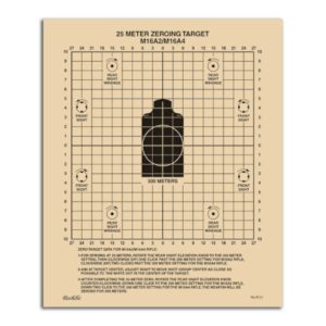 25m Zeroing Target Sheets M16A