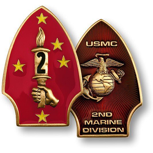 2nd Marine Division Cutout Coin