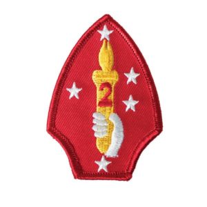 Red Arrowhead 2nd Marine Division Patch