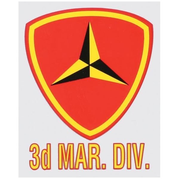 Red Shield 3rd Marine Division Decal