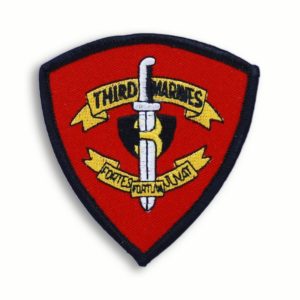 Red and Black 3rd Marine Regiment Patch