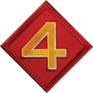 Red Diamond 4th Marine Division Patch