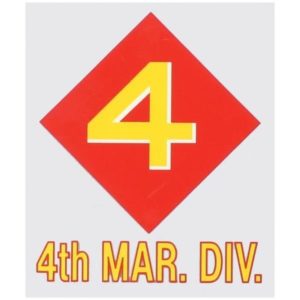 Red Diamond 4th Marine Division Decal