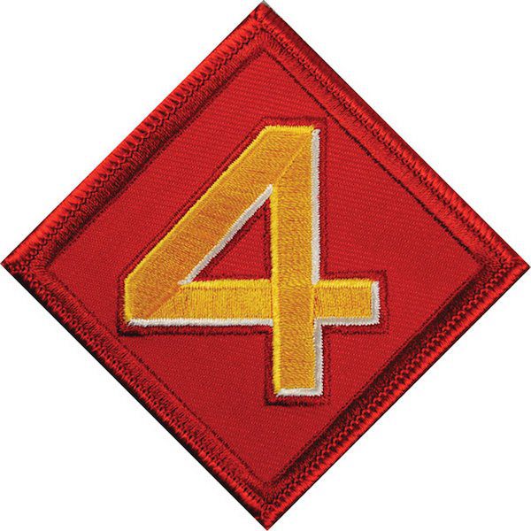 Red Diamond 4th Marine Division Patch