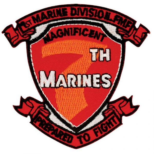 Orange Shield 7th Marine Regiment Patch