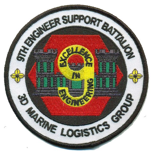 9th Engineer Support Bn 3rd MLG Patch - Devil Dog Depot