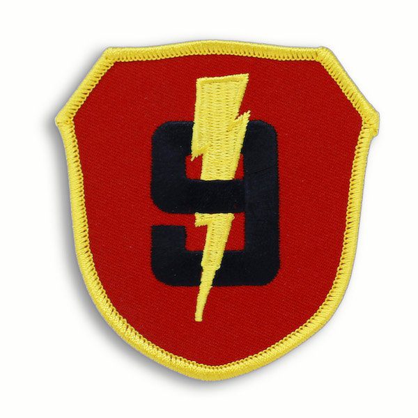 Red and Yellow 9th Marine Regiment Shield Patch