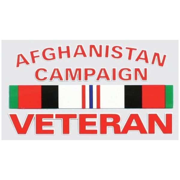 Afghanistan Campaign Veteran with Ribbons Decal