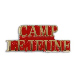 Red Camp Lejeune Enamel Pin