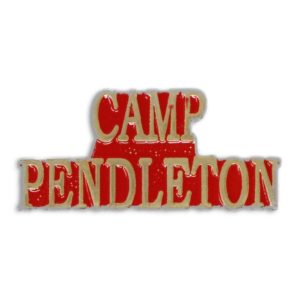 Red Camp Pendleton Enamel Pin