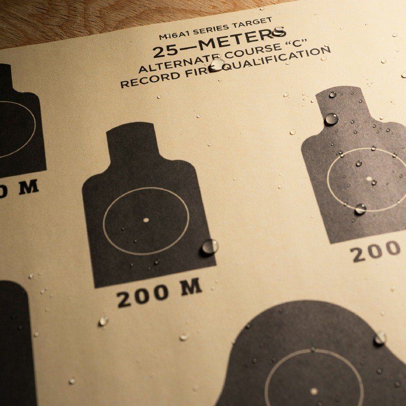Close Up 25 meter Fire Qualification Targets M16A1