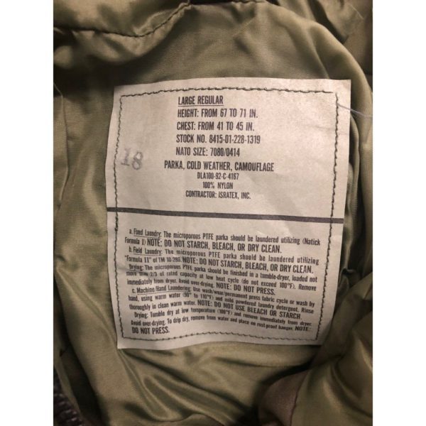 Cold weather military parka