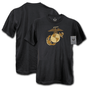 Desert USMC Eagle Globe & Anchor Black Shirt