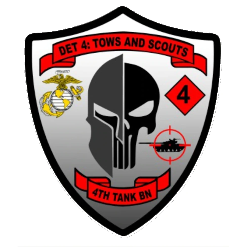 USMC Det 4 TOWs and Scouts 4th Tank Bn Decal