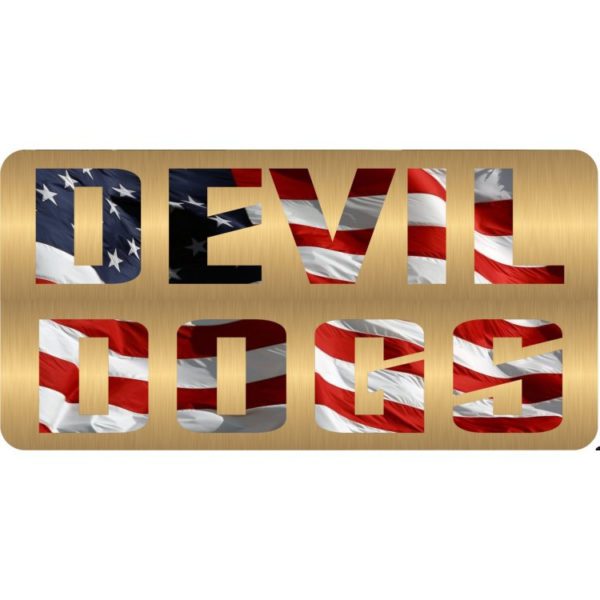 Devil Dogs Flag License Plate