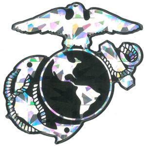 Reflective Eagle Globe and Anchor Domed Decal