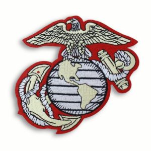 Red and White Eagle Globe and Anchor Patch