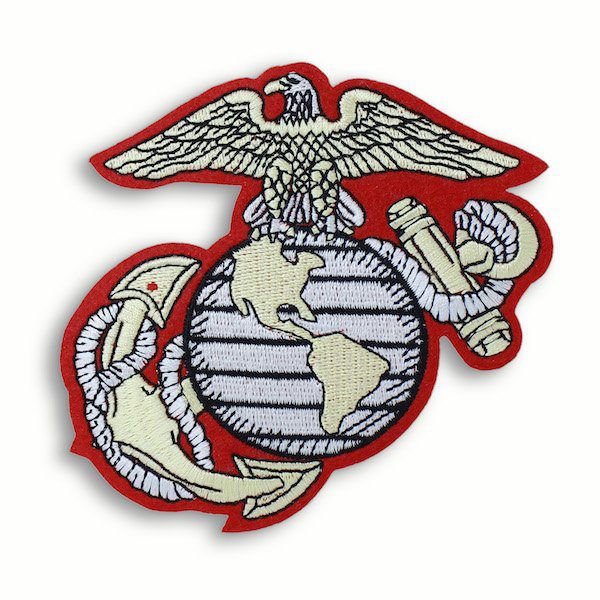 Red and White Eagle Globe and Anchor Patch