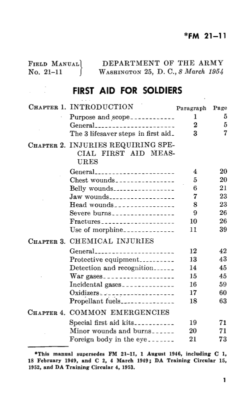 First Aid For Soldiers Field Manual