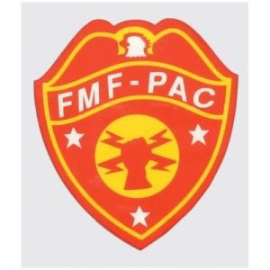 Red and Gold Fleet Marine Force Pacific Decal