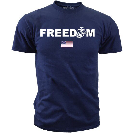 Freedom Marine blue tee shirt